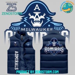 Milwaukee Admirals Hockey Blue Sleeveless Puffer Down Vest