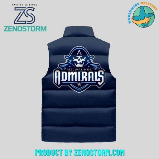 Milwaukee Admirals Hockey Blue Sleeveless Puffer Down Vest