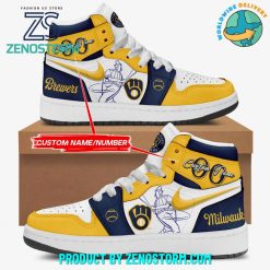 Milwaukee Brewers MLB Personalized Nike Air Jordan 1