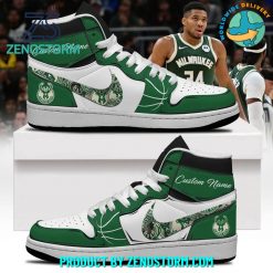 Milwaukee Bucks NBA 2024 Personalized Nike Air Jordan 1