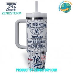 New York Yankess Navy Blue And White Stanley Tumbler