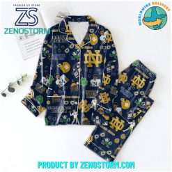 Notre Dame Fighting Irish Football Blue Pajamas Set