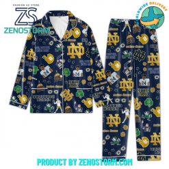 Notre Dame Fighting Irish Football Blue Pajamas Set