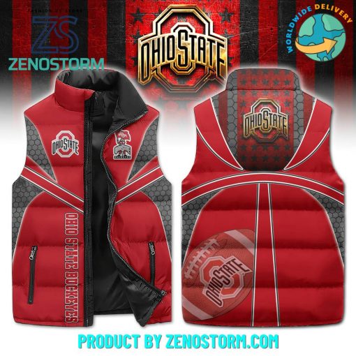 Ohio State Buckeyes Football Sleeveless Puffer Down Vest