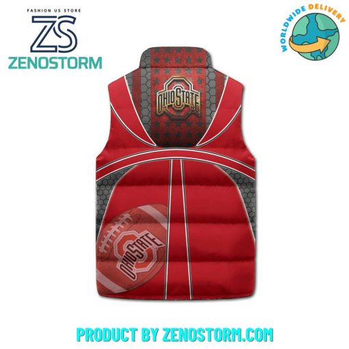 Ohio State Buckeyes Football Sleeveless Puffer Down Vest