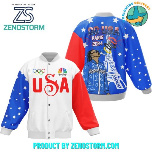 Olympic Paris 2024 Snoop Dog Go USA Baseball Jacket