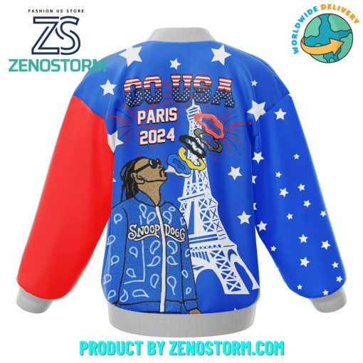 Olympic Paris 2024 Snoop Dog Go USA Baseball Jacket