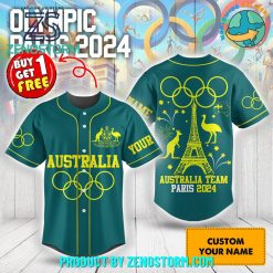 Olympic Paris 2024 Team Australia Personalized Baseball Jersey