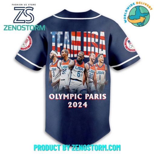 Olympic Paris 2024 Team Basketball USA Nike Baseball Jersey