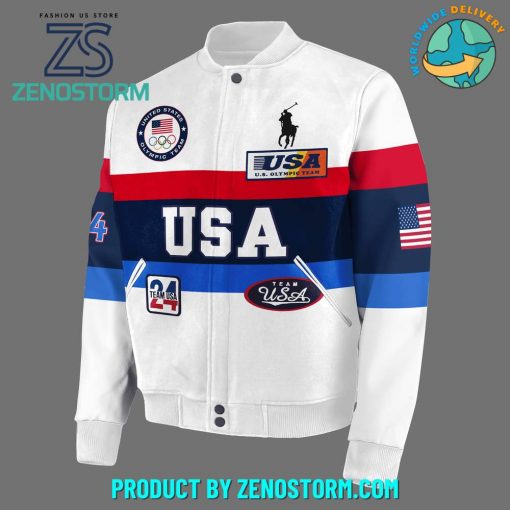 Olympic Paris 2024 Team USA For Glory And Gold Baseball Jacket