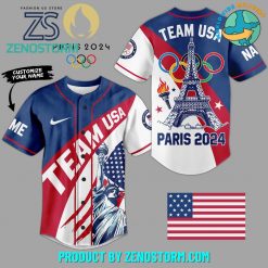 Olympic Paris 2024 Team USA Personalized Baseball Jersey