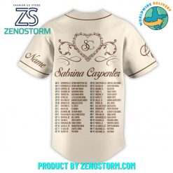 Sabrina Carpenter 2024 Tour Customized Baseball Jersey