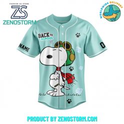 Snoopy Back To School Custom Name Baseball Jersey