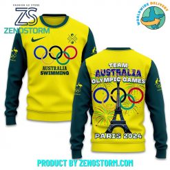 Team Australia Swimming Olympic Paris 2024 Nike Hoodie Zip Hoodie Sweatshirt