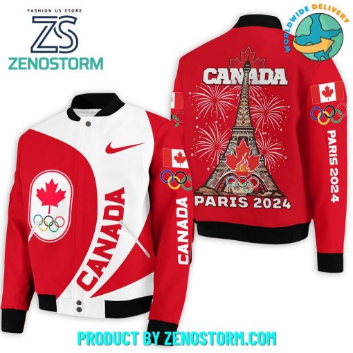 Team Canada Olympic Paris 2024 Games Nike Baseball Jacket