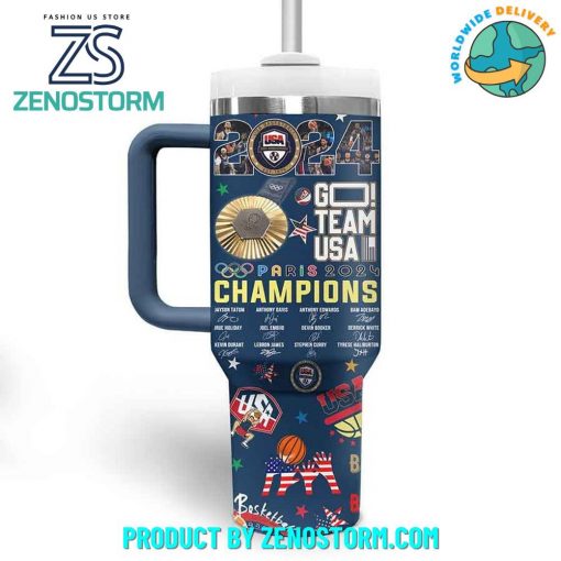 USA Champions Men Basketball Olympic Paris Stanley Tumbler