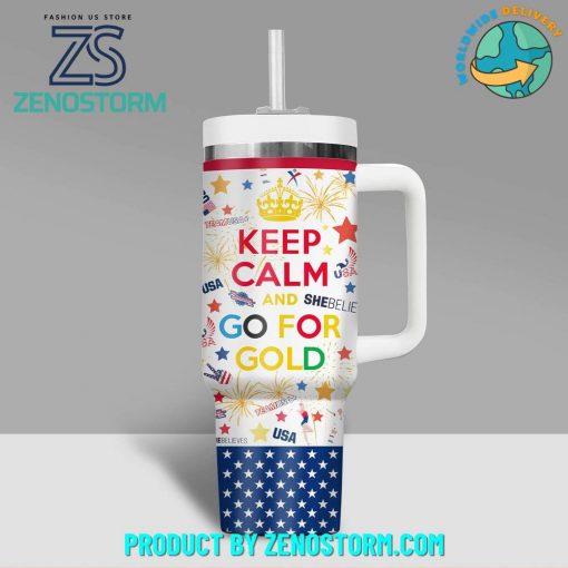 USA Olympic Paris 2024 Keep Calm And Go For Gold Stanley Tumbler