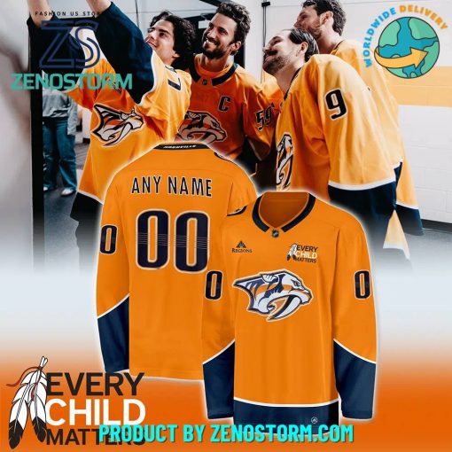 2024 Nashville Predators Orange Every Child Mastters Hockey Jersey