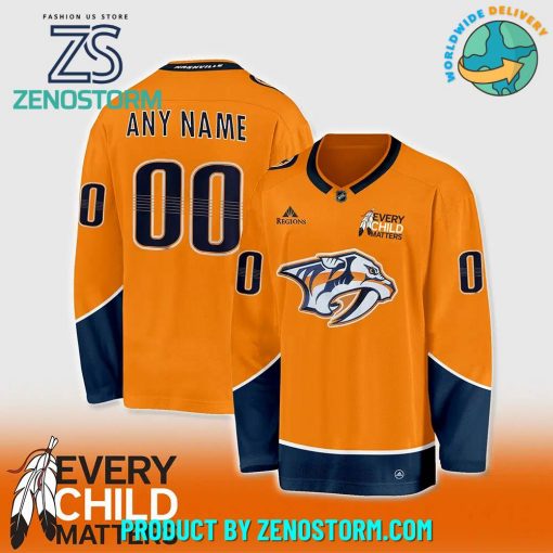 2024 Nashville Predators Orange Every Child Mastters Hockey Jersey