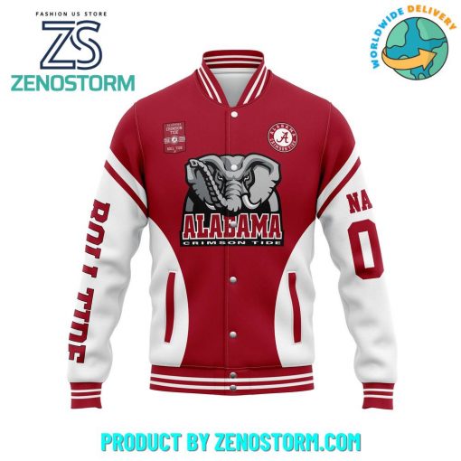 Alabama Crimson Tide Football Customized Baseball Jacket