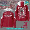 Alabama Crimson Tide NCAA Football Zip Hoodie – White