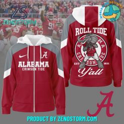 Alabama Crimson Tide NCAA Football Zip Hoodie Red