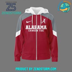 Alabama Crimson Tide NCAA Football Zip Hoodie Red