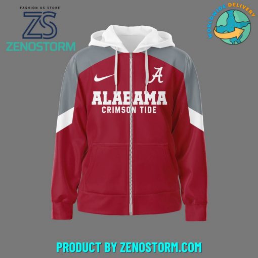 Alabama Crimson Tide NCAA Football Zip Hoodie – Red