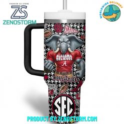 Alabama Crimson Tide Roll A Tide Customized Stanley Tumbler Black