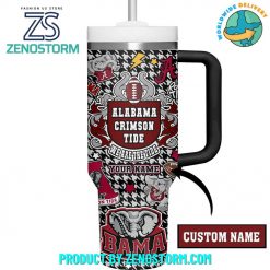 Alabama Crimson Tide Roll A Tide Customized Stanley Tumbler Black