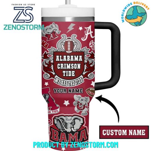 Alabama Crimson Tide Roll A Tide Customized Stanley Tumbler – Red