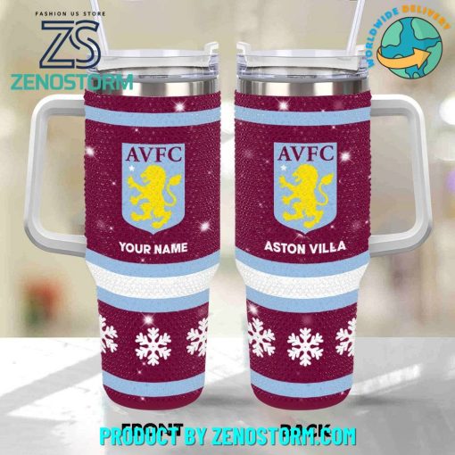 Aston Villa EPL Bling Diamond Personalized Stanley Tumbler