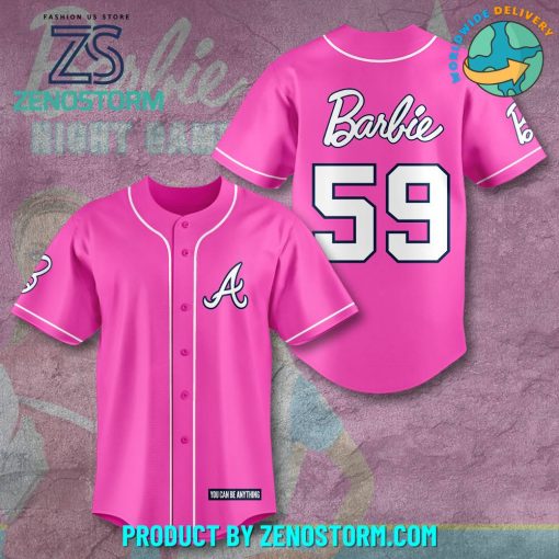 Atlanta Braves x Barbie Night Game Baseball Jersey