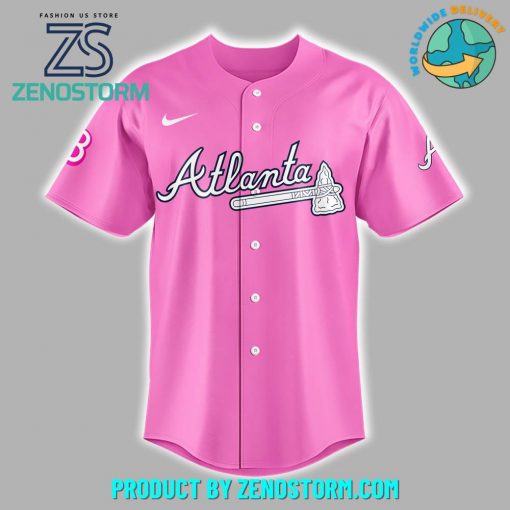 Atlanta Braves x Barbie Night Game Customized Baseball Jersey