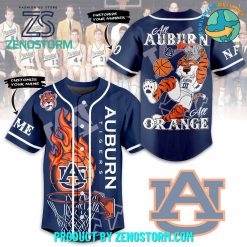 Auburn Tigers Football Custom Name Baseball Jersey