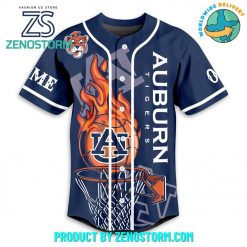 Auburn Tigers Football Custom Name Baseball Jersey