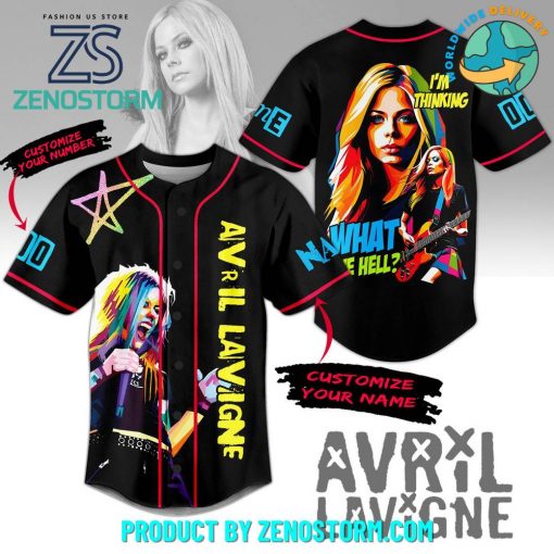 Avril Lavigne Singer Custom Name Baseball Jersey