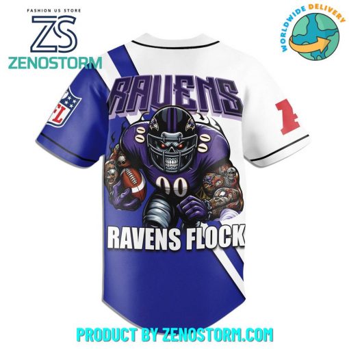 Baltimore Ravens NFL 2024 Custom Name Baseball Jersey