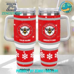 Brentford EPL Bling Diamond Personalized Stanley Tumbler