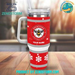 Brentford EPL Bling Diamond Personalized Stanley Tumbler