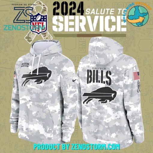 Buffalo Bills Arctic Camo 2024 Salute to Service Hoodie