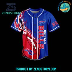 Buffalo Bills Football Custom Name Baseball Jersey