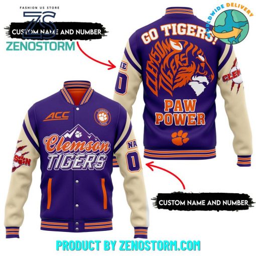 Clemson Tigers Football Customized Baseball Jacket