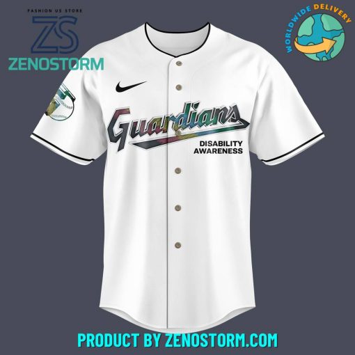 Cleveland Guardians Disability Awareness Customized Baseball Jersey