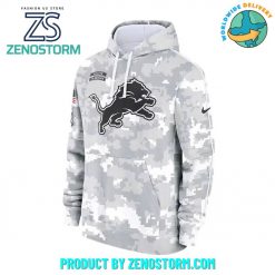 Detroit Lions Arctic Camo 2024 Salute to Service Hoodie