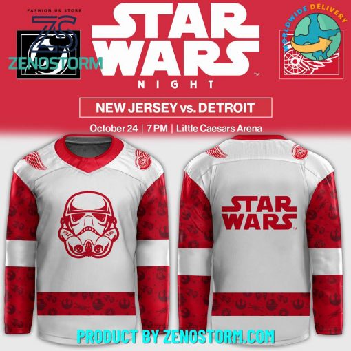 Detroit Red Wings x Star Wars Night 2024 Hockey Jersey