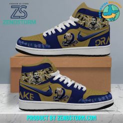 Drake Rapper Special Blue Gold Air Jordan 1