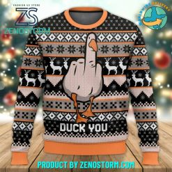 Duck You Funny Christmas Ugly Sweater