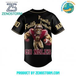 Florida State Seminoles Family Football Custom Name Baseball Jersey