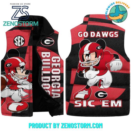 Georgia Bulldogs Football Go Dawgs Sleeveless Puffer Down Vest